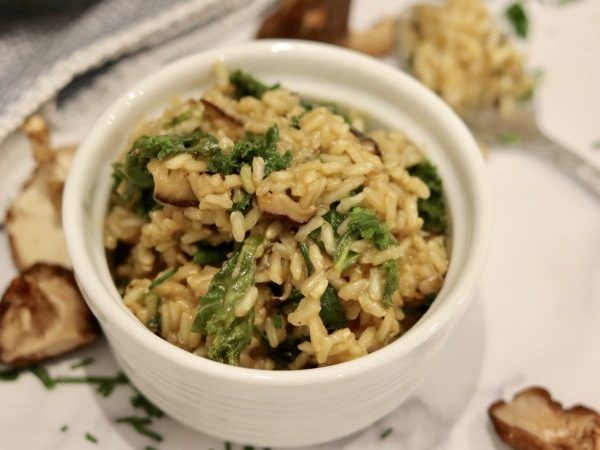 Mushroom & Kale Brown Rice&nbsp;Risotto